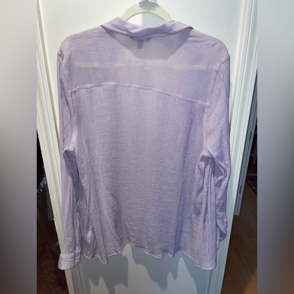 Express Purple Button Down - Picture 2 of 3